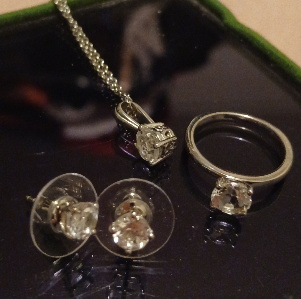 White Topaz Minimalist Set